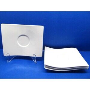 Villeroy & Boch New Wave Saucers Only Set Of 4 Saucers In Unused Condition